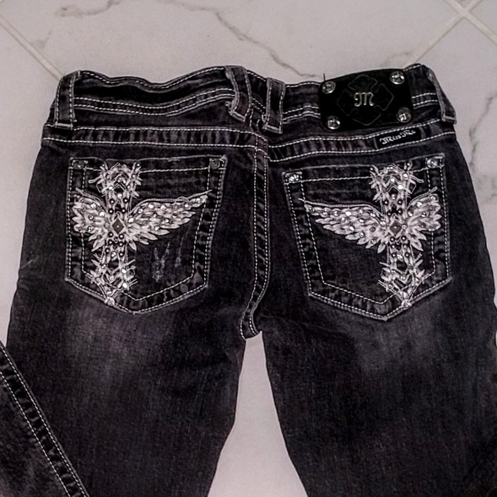 Miss Me Dark Gray Wash